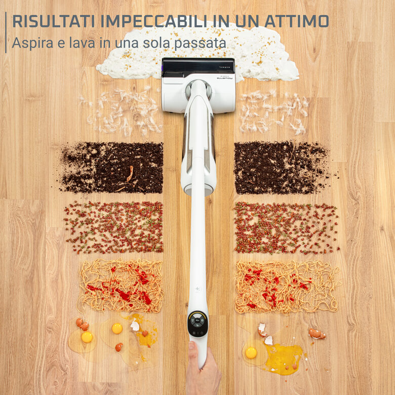 Rowenta X-Clean 10, Lavapavimenti Senza Fili, Autonomia 60’, Autopulizia e Asciugatura, Pulizia Completa in Una Passata, GZ7035