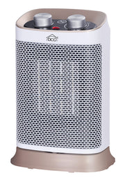 DCG Eltronic PTC0589 stufetta elettrica Interno Marrone, Bianco 1500 W Riscaldatore ambiente elettrico a infrarossi