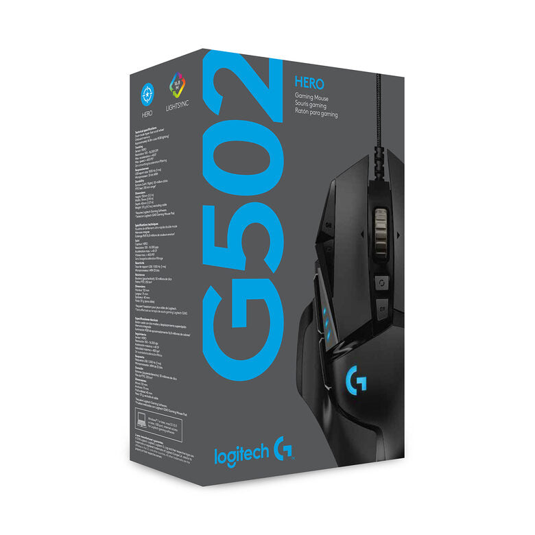 Logitech G G502 HERO mouse Mano destra USB tipo A Ottico 16000 DPI