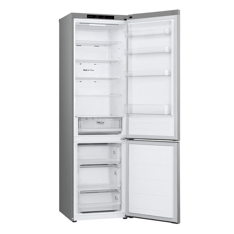 LG GBV22L0EPY Frigorifero combinato, Classe E, 387L, Door Cooling, Smart Diagnosis, Total No Frost | Prime Silver