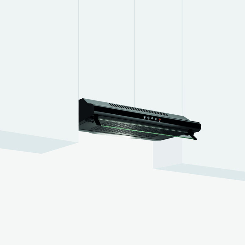 Glem Gas GHC631BK Cappa Aspirante a Incasso Nero 235 m³/h C