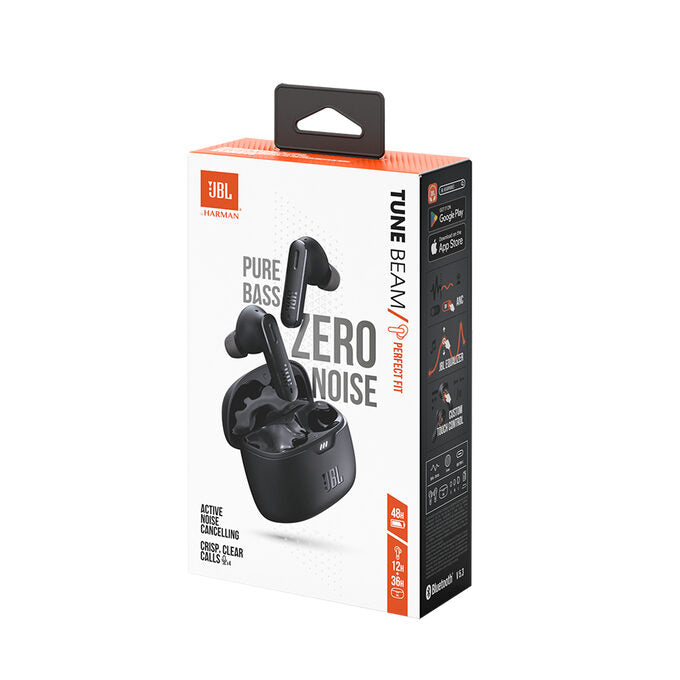 JBL Tune Beam Auricolare True Wireless Stereo (TWS) In-ear Musica e Chiamate USB tipo-C Bluetooth Nero