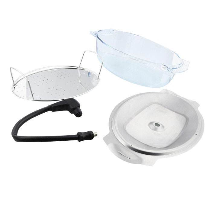 Electrolux S.STEAMKIT accessorio e componente per forno Nero, Acciaio inossidabile, Trasparente Vetro, Acciaio inossidabile Set per cottura a vapore