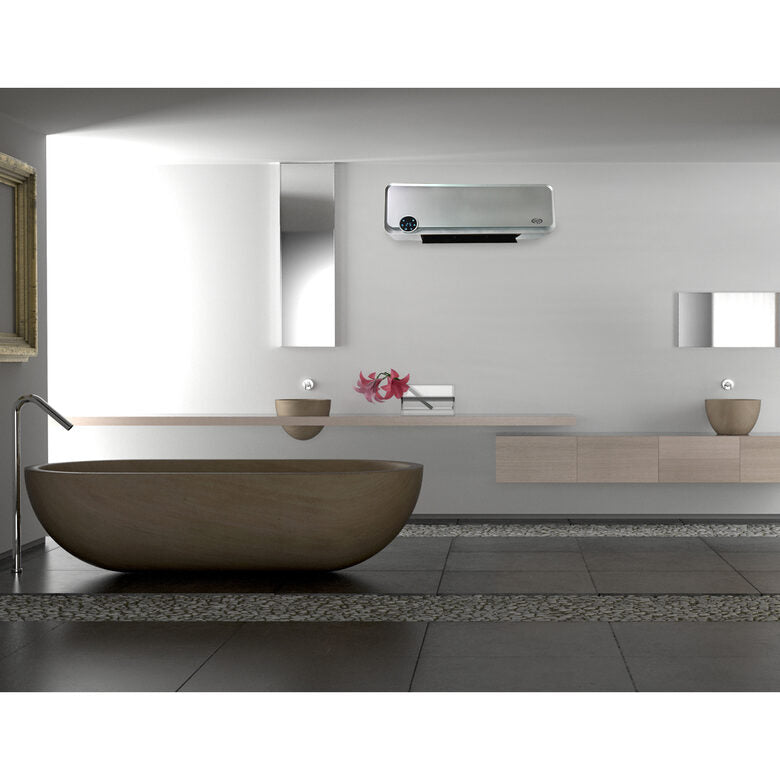 Argoclima KOMPASS stufetta elettrica Interno Argento 2000 W Riscaldatore ambiente elettrico con ventilatore