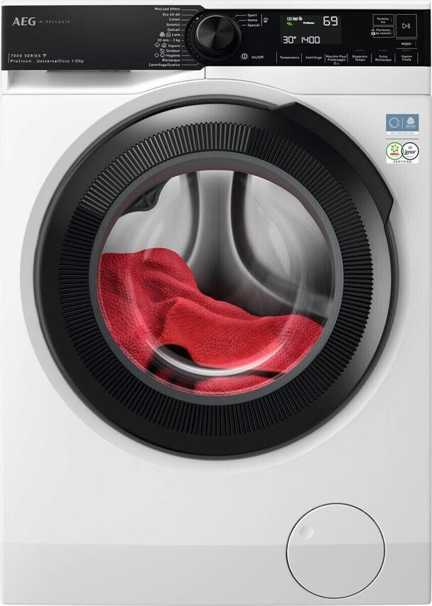 AEG Series 7000 LAVATRICE CARICA FRONTALE 10 KG CLASSE A-40% 1400 GIRI XLR7FBGH10V4 MADE IN ITALY