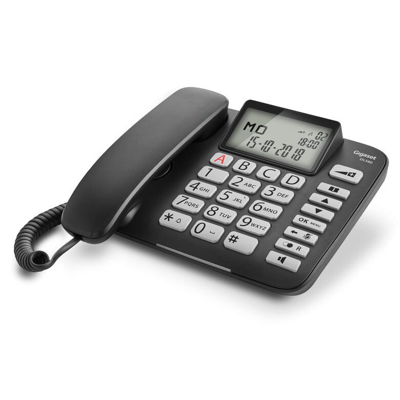 Gigaset DL580 telefono Telefono analogico Identificatore di chiamata Nero