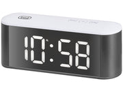 Trevi EC 883 BL Orologio da tavolo digitale Rettangolare Nero, Bianco