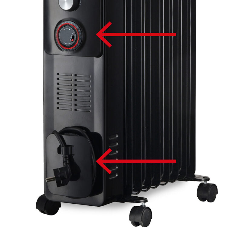 Argoclima WARM BLACK TT 9 Interno Bianco 2400 W Riscaldatore ambiente elettrico a olio