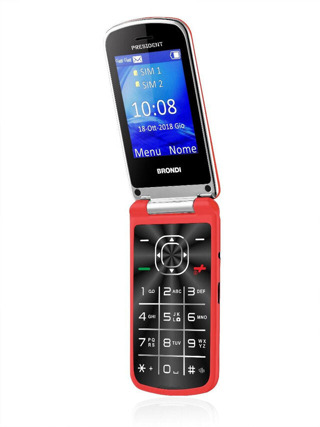 Brondi President 7,62 cm (3") 130 g Rosso Telefono cellulare basico
