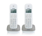 Brondi Gala Twin Telefono DECT Identificatore di chiamata Grigio, Bianco