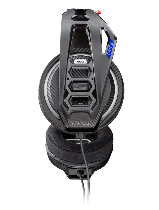 POLY RIG 400HS Auricolare Cablato A Padiglione Giocare Nero, Blu