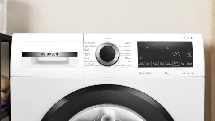 Bosch WGG242Z0IT Serie 6 Lavatrice A Libera Installazione 9 Kg, 1200 Giri, Anti Macchia, ActiveWater Plus, Speed Perfect, Classe A, Bianco