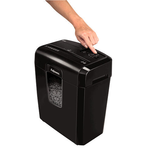 Fellowes Destructora 8Mc distruggi documenti Taglio a frammenti 22 cm Nero