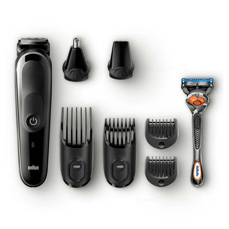 Braun Multigroomer Rifinitore 8-In-1 Tutto-In-1 MGK5060 Rasoio Barba Elettrico, Rifinitore E Tagliacape