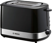 Bosch TAT7403 tostapane 2 fetta/e 800 W Nero, Acciaio inossidabile