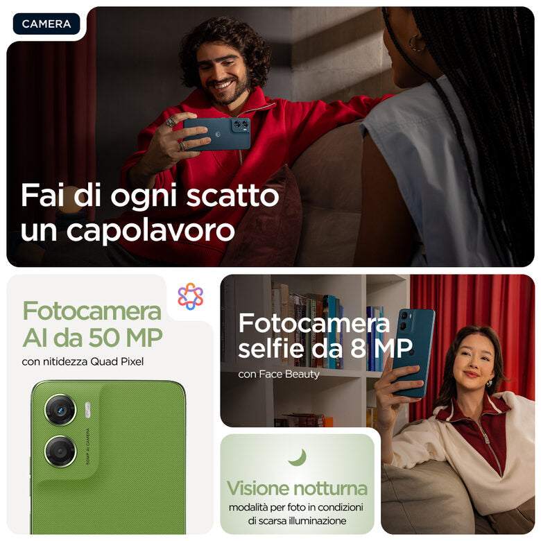 Motorola moto g06 17,5 cm (6.88") Doppia SIM Android 15 4G USB tipo-C 4 GB 128 GB 5200 mAh Verde