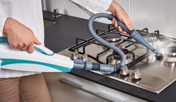 Polti SV450 Double Pulitore a vapore verticale 0,3 L 1500 W Acciaio inossidabile, Turchese, Bianco