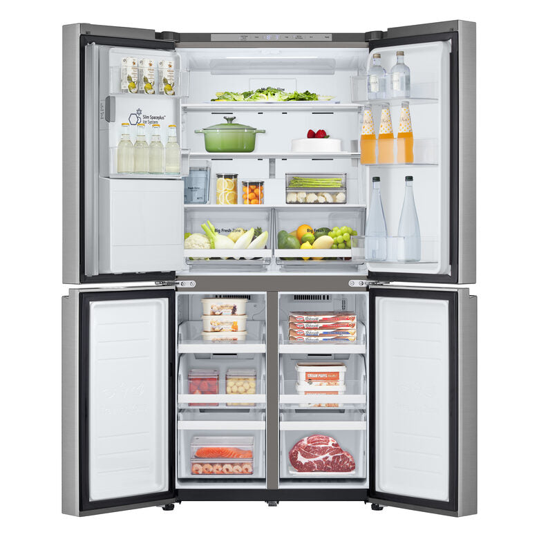 LG GML860PYFE Frigorifero Multidoor Slim, Classe E, 506L, Wi-Fi, Linear Cooling, Smart Diagnosis, Total No Frost,Argento