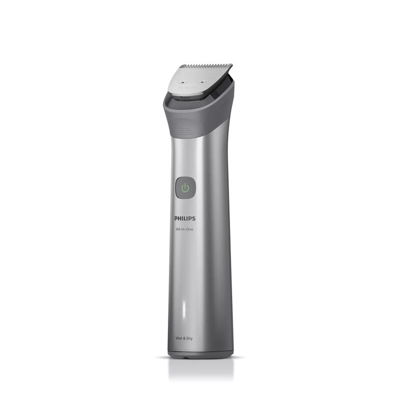 Philips All-in-One Trimmer Series 5000 MG5921/15 – Regolabarba e Tagliacapelli Multifunzione 10 in 1, Wet & Dry, Grigio Chiaro -