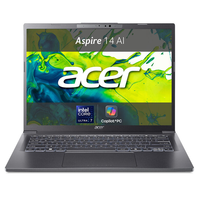 ACER Aspire 14 AI Notebook Copilot+ PC, 14 ", processore Intel® Core Ultra 7 256V, 16 GB, 512 GB SSD, Grey