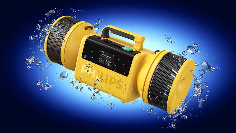 Philips The Tube Altoparlante portatile stereo Giallo 140 W