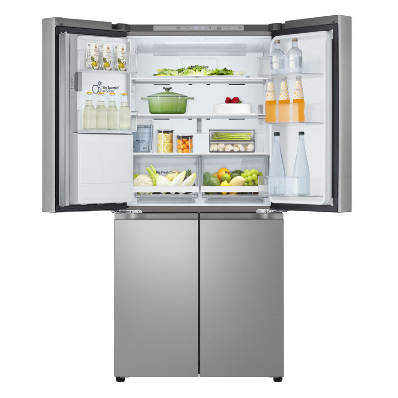 LG GML860PYFE Frigorifero Multidoor Slim, Classe E, 506L, Wi-Fi, Linear Cooling, Smart Diagnosis, Total No Frost,Argento
