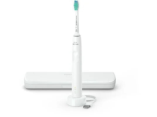Philips 3100 series Sonicare Spazzolino Elettrico Sonico Bianco, con custodia da viaggio HX3673/13