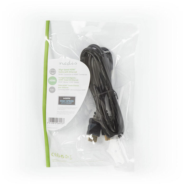 Nedis CVGP34000BK15 cavo e adattatore video 1,5 m HDMI Nero