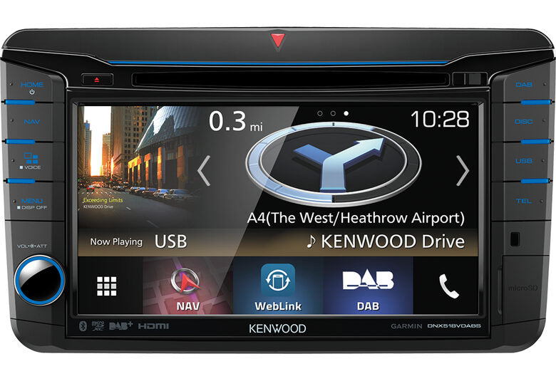 Kenwood DNX518VDABS Ricevitore multimediale per auto Nero 200 W Bluetooth