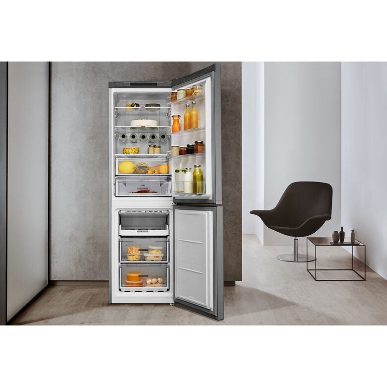Whirlpool W7 831A OX frigorifero con congelatore Libera installazione 338 L D Acciaio inossidabile