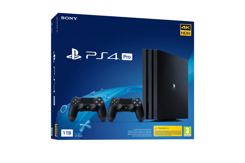 Sony PS4 Pro 1TB Gamma + 2 DS4 V2 1000 GB Wi-Fi Nero
