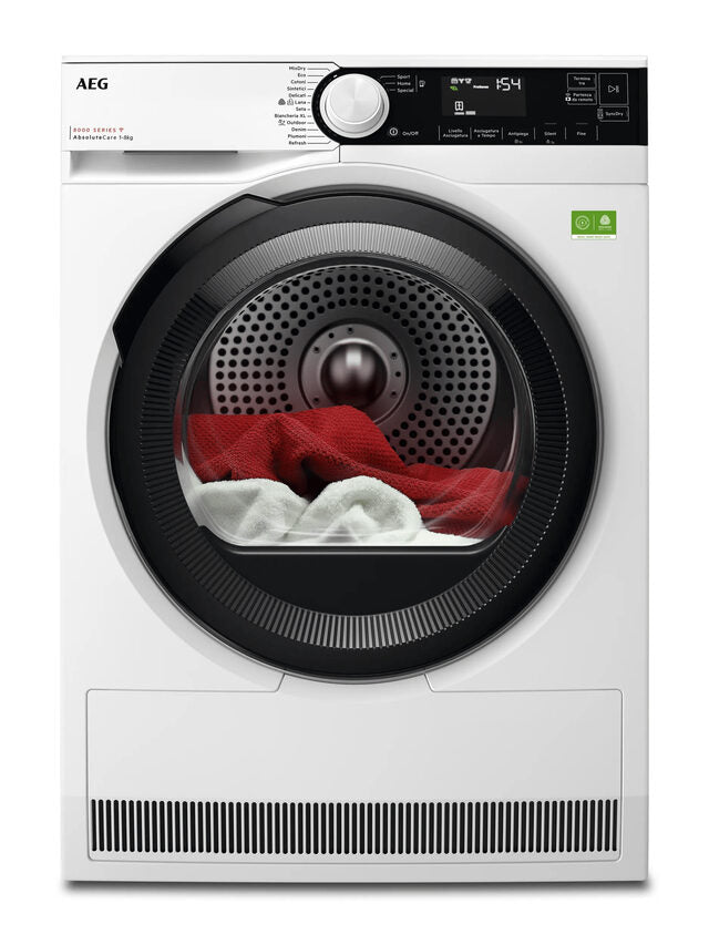 AEG TR8BGH38YA asciugatrice Libera installazione Caricamento frontale 8 kg Bianco