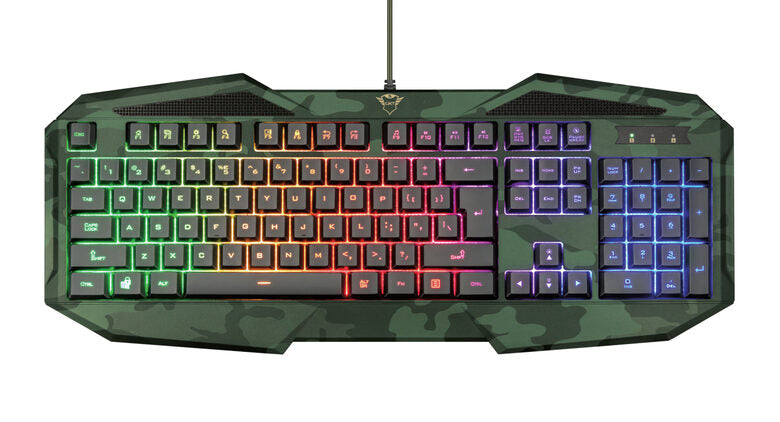 Trust GXT 830-RW-C tastiera USB QWERTY Italiano Nero, Verde