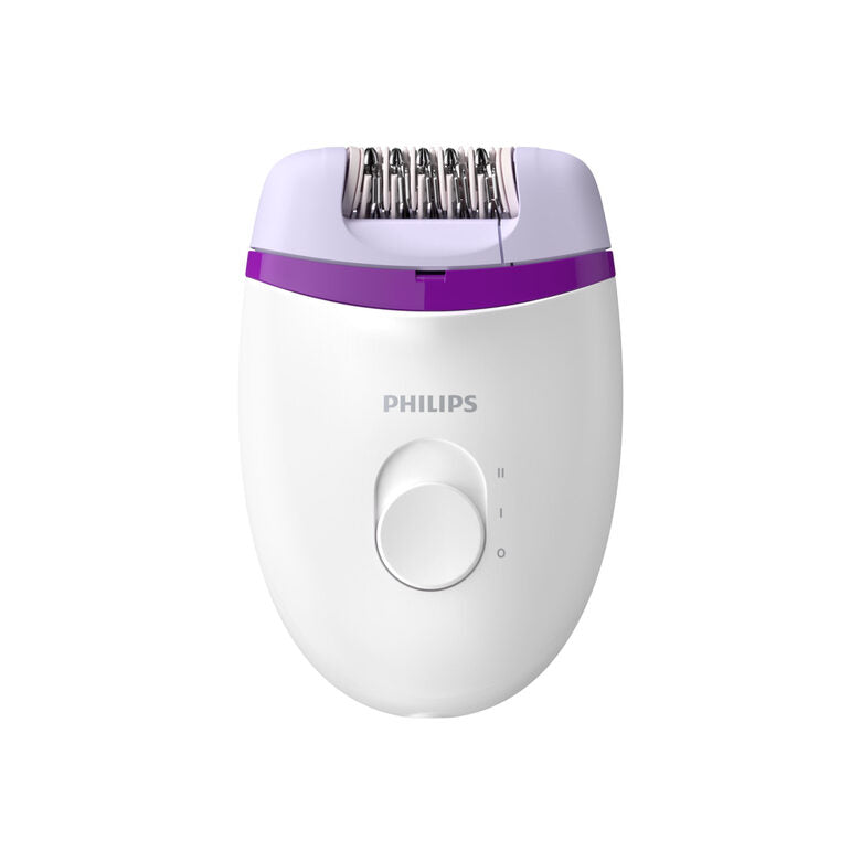 Philips Satinelle Essential Epilatore con filo compatto con rifinitore per la zona bikini.