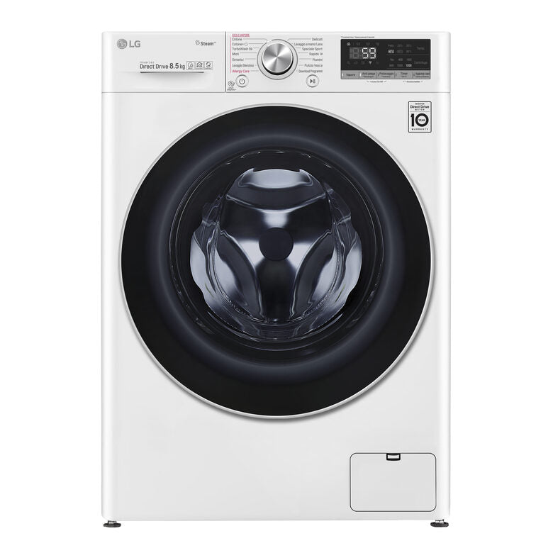 LG F2WV7S8P1 Lavatrice Slim Intelligente AIDD 8.5kg Vapore TurboWash 1400 Giri/min Carica frontale Classe A+++-30%