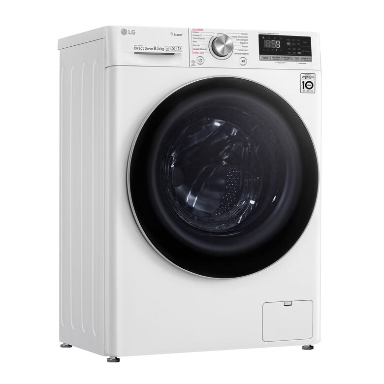 LG F2WV7S8P1 Lavatrice Slim Intelligente AIDD 8.5kg Vapore TurboWash 1400 Giri/min Carica frontale Classe A+++-30%