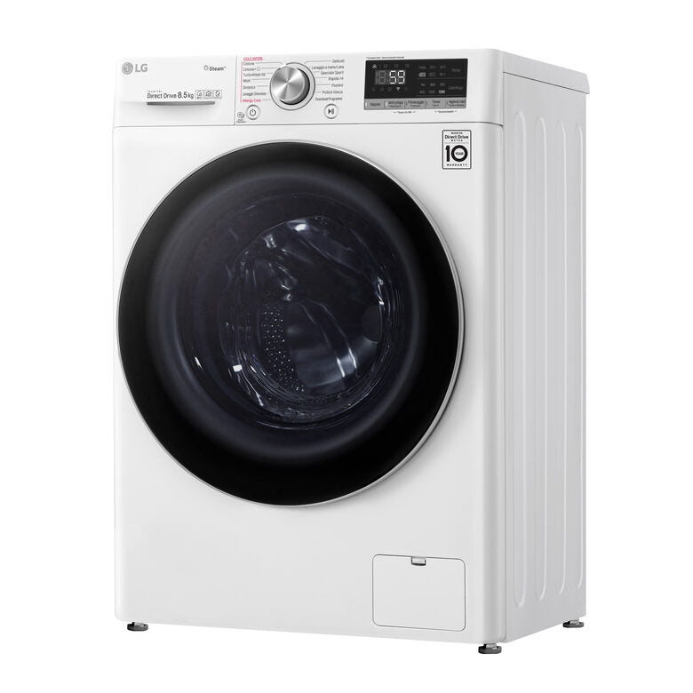 LG F2WV7S8P1 Lavatrice Slim Intelligente AIDD 8.5kg Vapore TurboWash 1400 Giri/min Carica frontale Classe A+++-30%