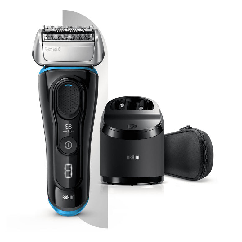 Braun Series 8 8365cc Rasoio Barba Elettrico, Stazione Di Pulizia Clean&Charge, Nero