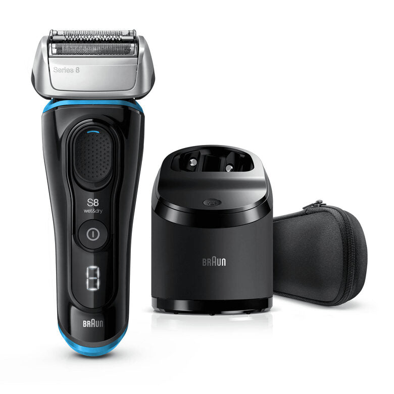 Braun Series 8 8365cc Rasoio Barba Elettrico, Stazione Di Pulizia Clean&Charge, Nero
