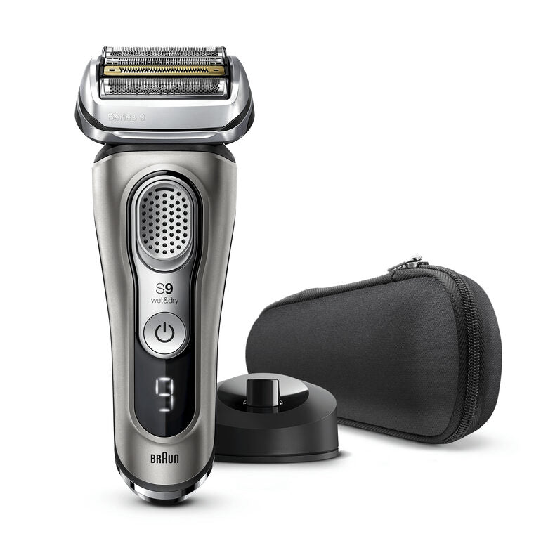 Braun Series 9 9325s Rasoio Barba Elettrico Di Ultima Generazione, Base Di Ricarica, Custodia In Tessuto, Grafite