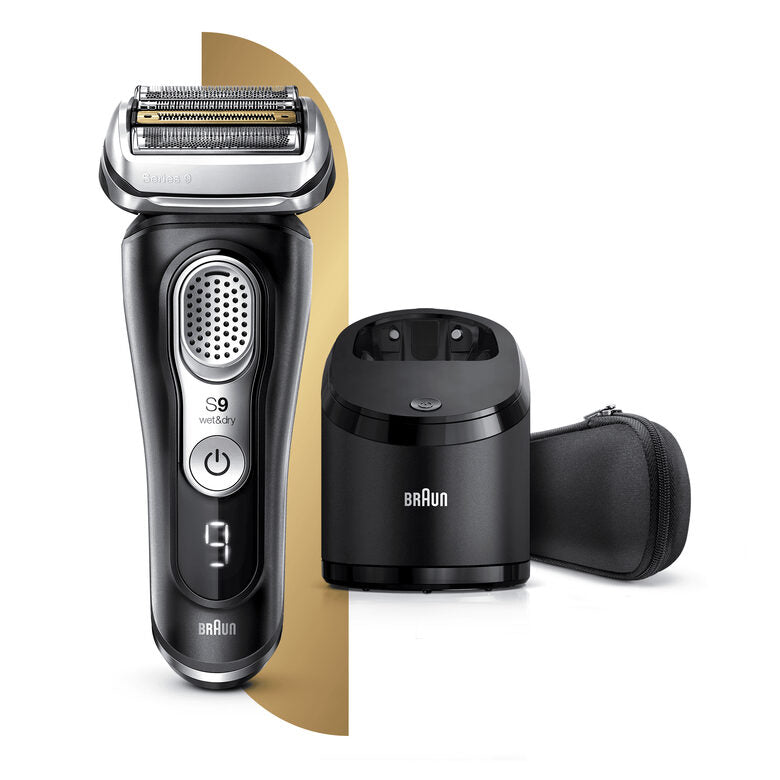 Braun Series 9 9360cc Rasoio Barba Elettrico, Stazione Di Pulizia Clean&Charge, Nero
