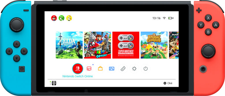 Nintendo Switch V2 2019 console da gioco portatile 15,8 cm (6.2") 32 GB Wi-Fi Nero, Blu, Rosso