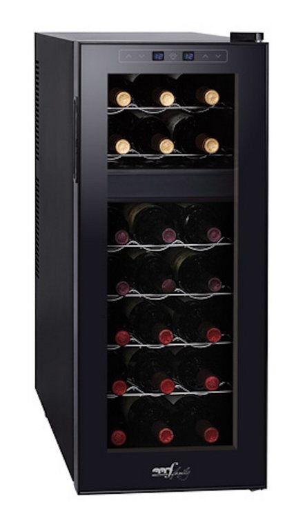 Melchioni Vermentino Dual 21 Cantinetta termoelettrica Libera installazione Nero 21 bottiglia/bottiglie