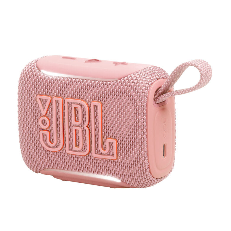 JBL GO 5 Speaker Bluetooth ultra‑portatile con potente Pro Sound e bassi incisivi, pairing AirTouch, design impermeabile, 10 ore di autonomia, Rosa
