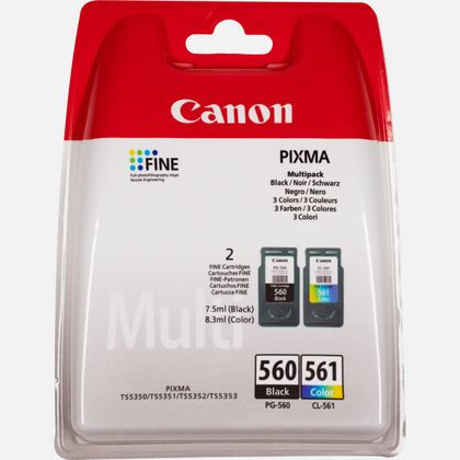 Canon PG-560 / CL-561 cartuccia d'inchiostro 2 pz Originale Resa standard Nero, Ciano, Magenta, Giallo