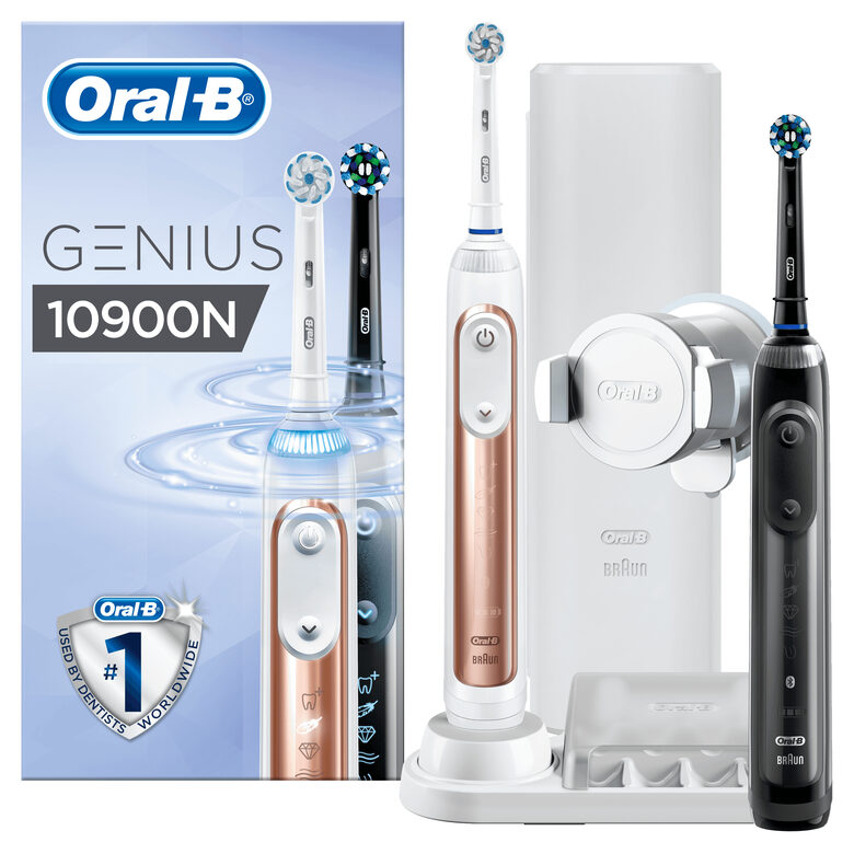 Oral-B Genius 10900N Spazzolini Elettrici Oro Rosa E Nero