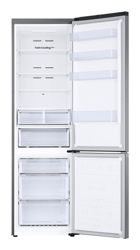 Samsung RB38T607BS9 EcoFlex Frigorifero Combinato A Libera Installazione, Tecnologia Spacemax™, Twin Cooling Plus™, Classe B, Inox