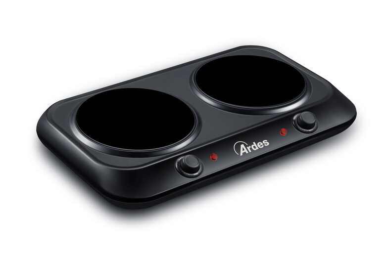 Ardes AR1F402 piano cottura Nero Superficie piana Ceramica 2 Fornello(i)