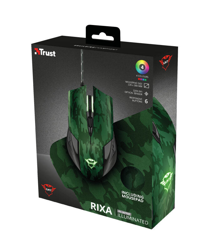 Trust GXT 781 Rixa mouse Ambidestro USB tipo A 3200 DPI