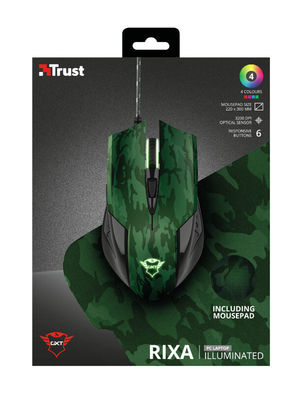 Trust GXT 781 Rixa mouse Ambidestro USB tipo A 3200 DPI